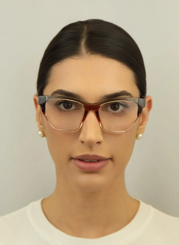 Óculos de Grau Furla VFU868V 530G49 Acetato Rosa e Cinza