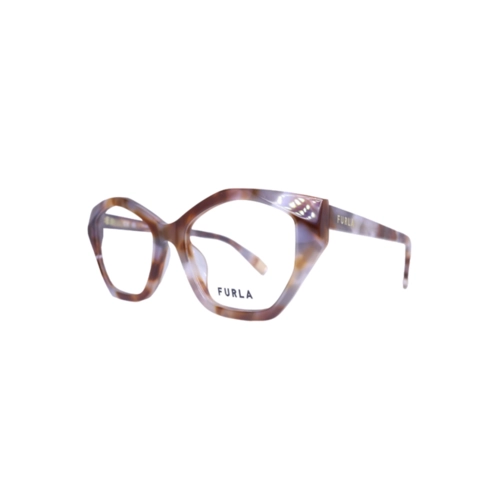 Óculos de Grau Furla VFU869 5203KA Acetato Marrom Mesclado