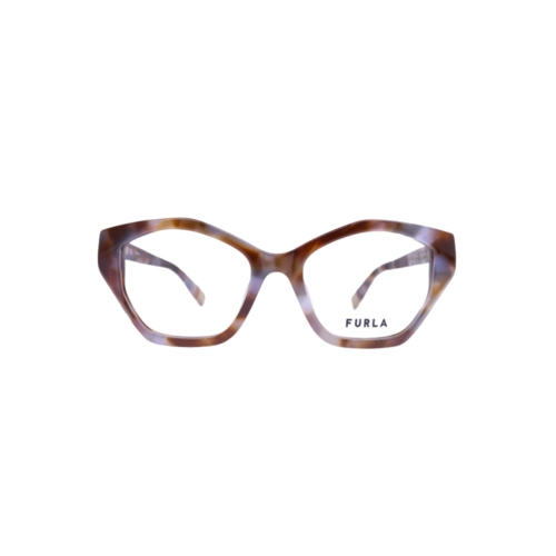 Óculos de Grau Furla VFU869 5203KA Acetato Marrom Mesclado
