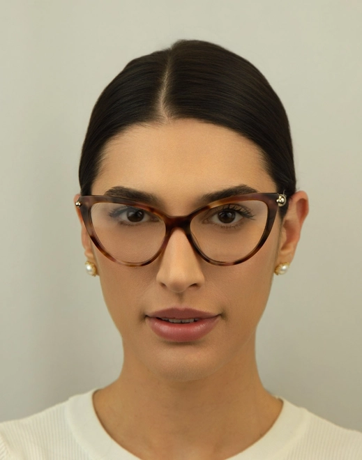Óculos de Grau Furla VFU946 5401GQ Acetato Rosa e Marrom Mesclado 3