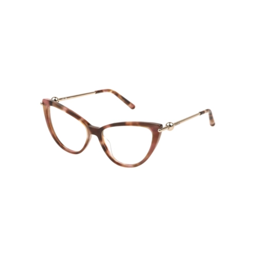 Óculos de Grau Furla VFU946 5401GQ Acetato Rosa e Marrom Mesclado
