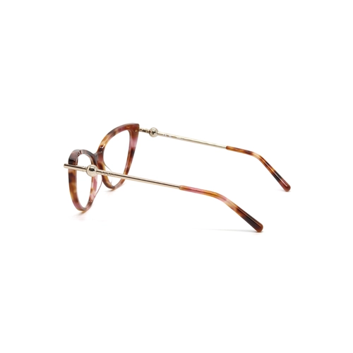 Óculos de Grau Furla VFU946 5401GQ Acetato Rosa e Marrom Mesclado