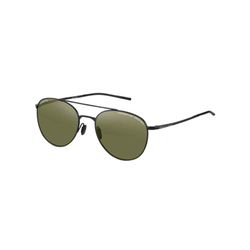 Óculos de Sol Porsche Design Vision Drive P8947 56A Titânio Preto Fosco com lentes na cor Verde Polarizado