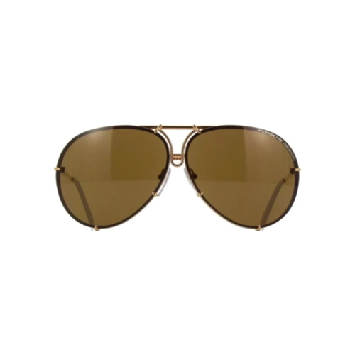 Óculos de Sol Porsche Design P8478 66W Titânio Dourado com lentes intercambiáveis na cor Azul ou Marrom
