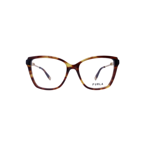 Óculos de Grau Furla VFU830 540829 Acetato Marrom Mesclado