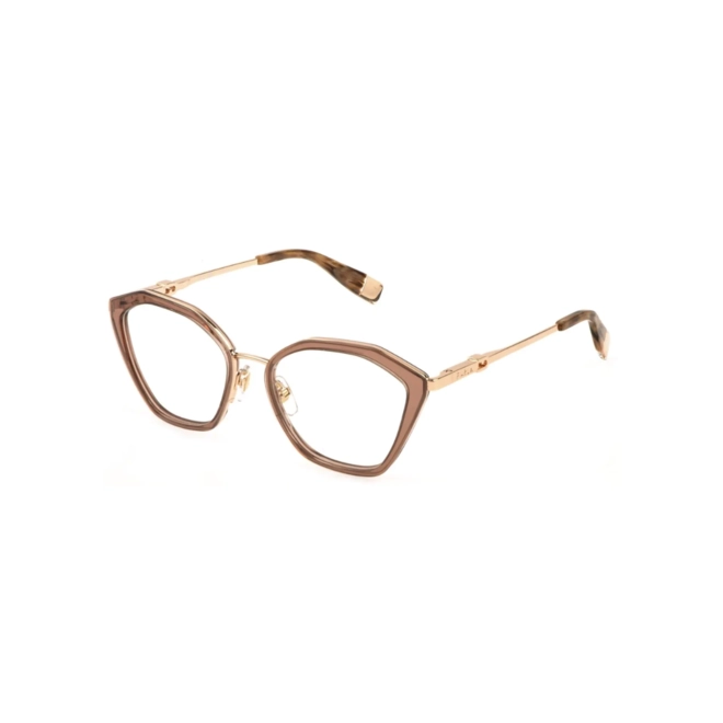 Óculos de Grau Furla VFU831 5308FC Acetato Marrom Transparente 1