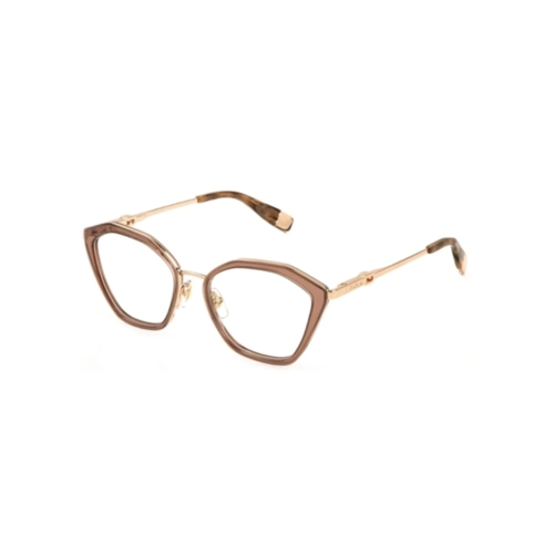 Óculos de Grau Furla VFU831 5308FC Acetato Marrom Transparente