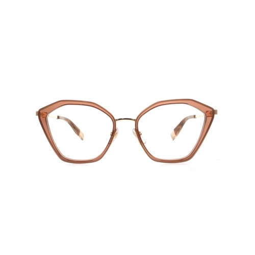 Óculos de Grau Furla VFU831 5308FC Acetato Marrom Transparente