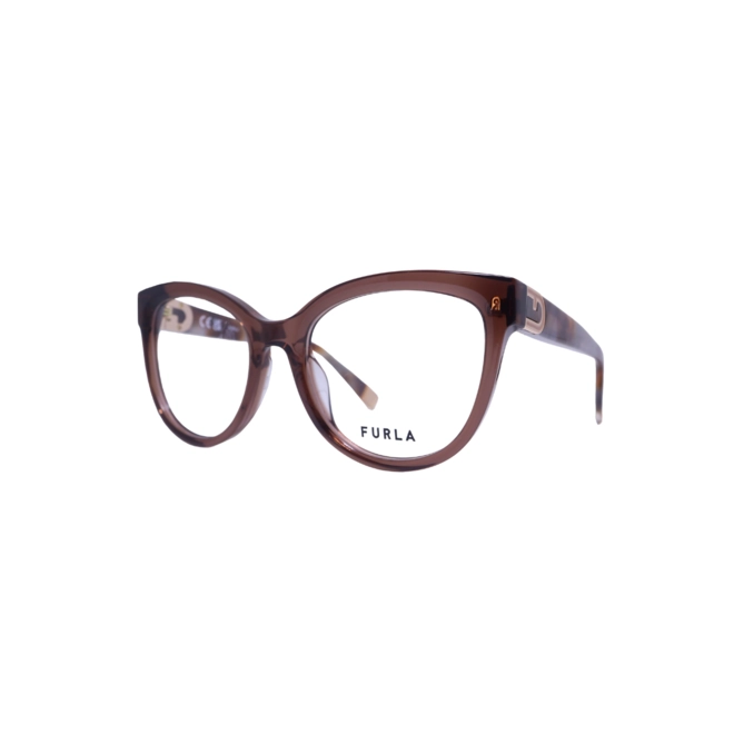 Óculos de Grau Furla VFU864 530G73 Acetato Marrom Transparente 1