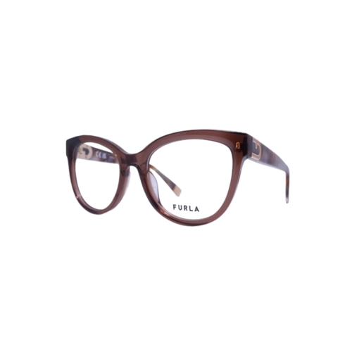 Óculos de Grau Furla VFU864 530G73 Acetato Marrom Transparente