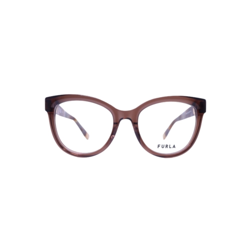 Óculos de Grau Furla VFU864 530G73 Acetato Marrom Transparente