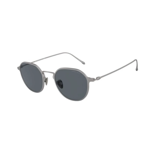 Óculos de Sol Giorgio Armani 0AR6138T 3280R549 Titânio Chumbo Fosco com lentes na cor Azul