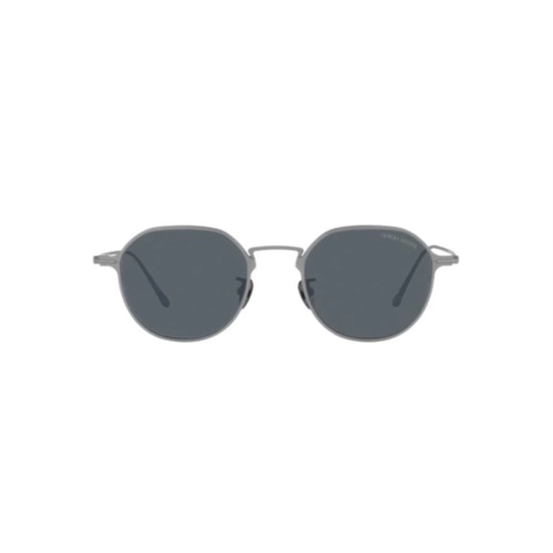 Óculos de Sol Giorgio Armani 0AR6138T 3280R549 Titânio Chumbo Fosco com lentes na cor Azul