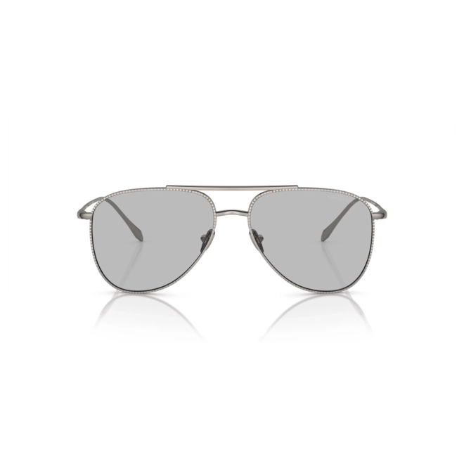 Óculos de Sol Giorgio Armani 0AR6152 30108757 Metal Chumbo com lentes na cor Cinza Claro 2