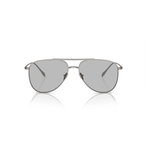 Óculos de Sol Giorgio Armani 0AR6152 30108757 Metal Chumbo com lentes na cor Cinza Claro