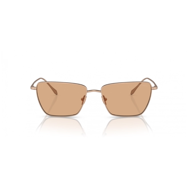 Óculos de Sol Giorgio Armani 0AR6153 30119356 Metal Rose com lentes na cor Marrom Claro 2