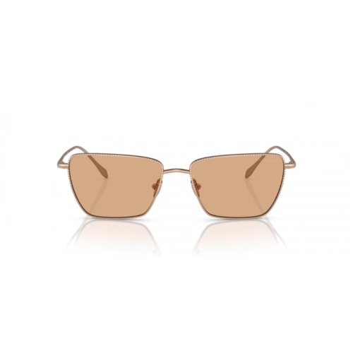 Óculos de Sol Giorgio Armani 0AR6153 30119356 Metal Rose com lentes na cor Marrom Claro