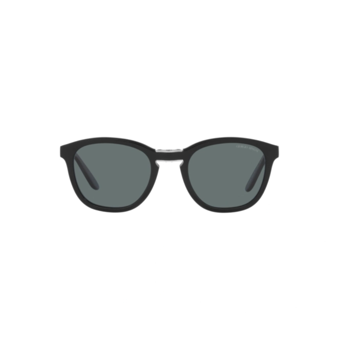 Óculos de Sol Giorgio Armani 0AR8170 58754N51 Acetato Preto com lentes na cor Azul Polarizado 2