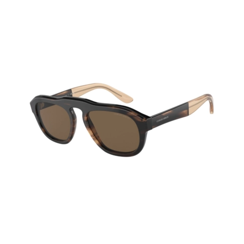 Óculos de Sol Giorgio Armani 0AR8173 59587352 Acetato Marrom Mesclado com lentes na cor Marrom Escuro