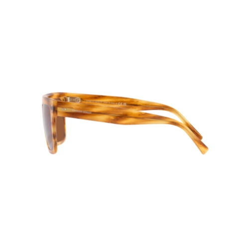 Óculos de Sol Giorgio Armani 0AR8177 59217352 Acetato Mel Listrado com lentes na cor Marrom Claro