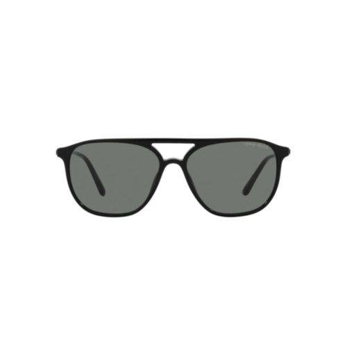 Óculos de Sol Giorgio Armani 0AR8179 5001/156 Acetato Preto com lentes na cor Cinza