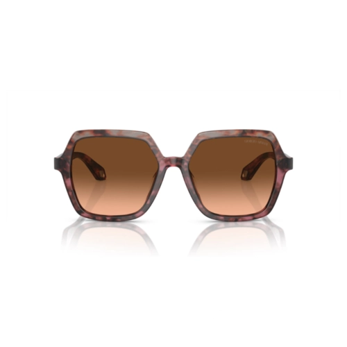 Óculos de Sol Giorgio Armani 0AR8193U 60320A55 Acetato Cinza e Bordô Mesclado com lentes na cor Rosa e Marrom Degradê
