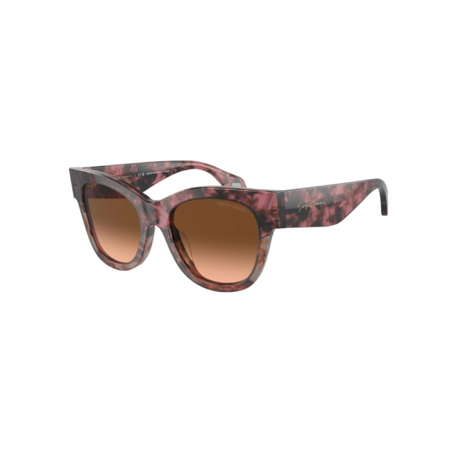 Óculos de Sol Giorgio Armani 0AR8195U 60320A51 Acetato Cinza e Bordô Mesclado com lentes na cor Rosa e Marrom Degradê 1