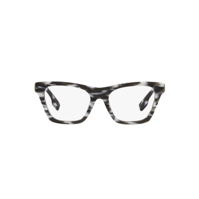 Óculos de Grau Burberry 0BE2355 3978 52 Acetato Preto e Branco Mesclado 2