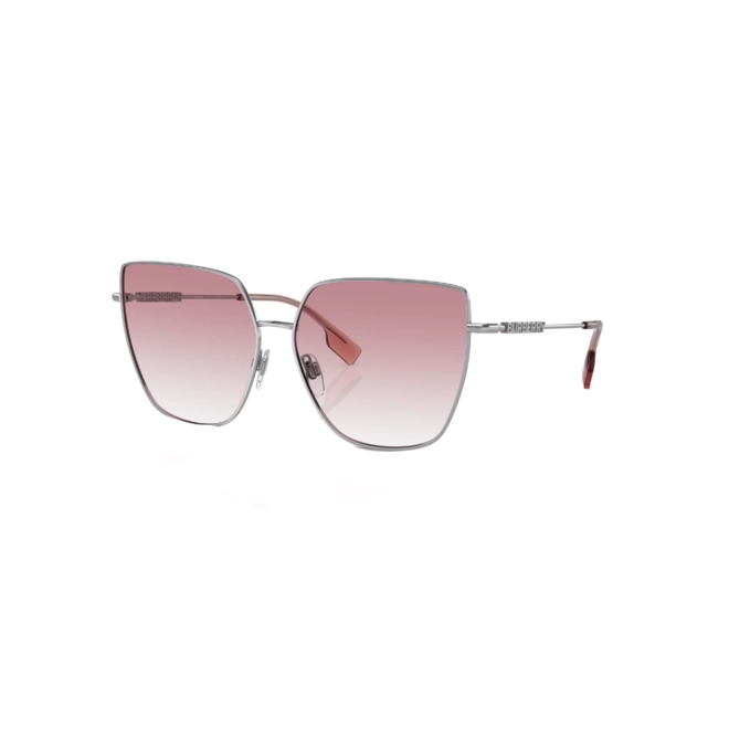 Óculos de Sol Burberry 0BE3143 10058D61 Metal Prata com lentes na cor Rosa Degradê 1