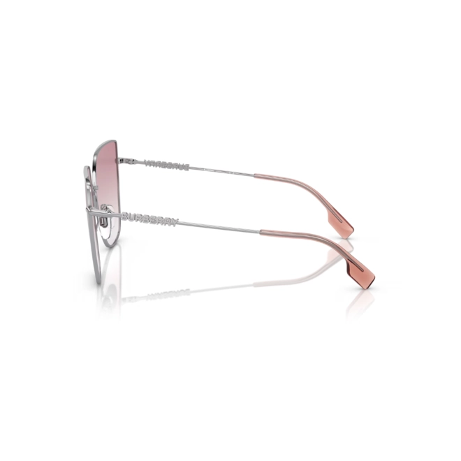Óculos de Sol Burberry 0BE3143 10058D61 Metal Prata com lentes na cor Rosa Degradê 3