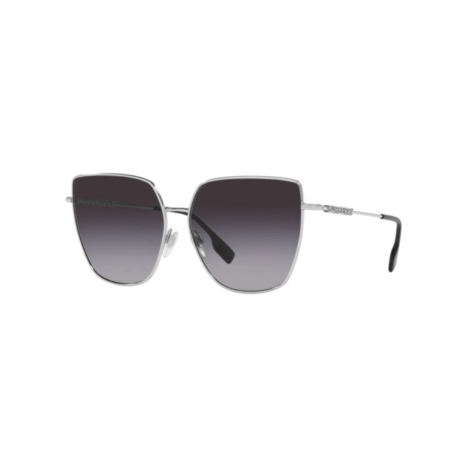 Óculos de Sol Burberry 0BE3143 10058G61 Metal Prata com lentes na cor Cinza Degradê 1