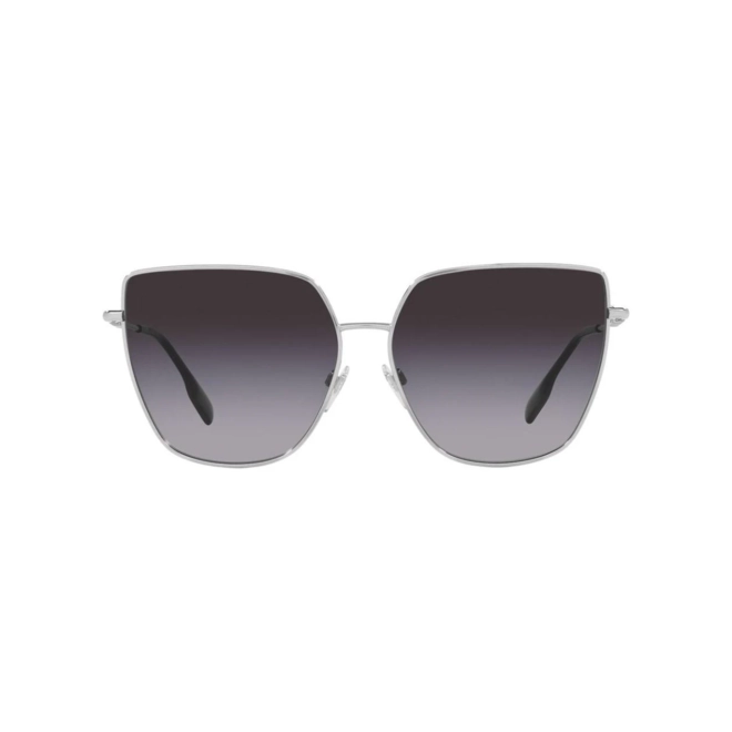 Óculos de Sol Burberry 0BE3143 10058G61 Metal Prata com lentes na cor Cinza Degradê 2
