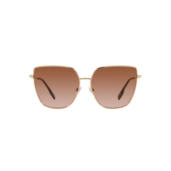 Óculos de Sol Burberry 0BE3143 11091361 Metal Dourado Claro com lentes na cor Marrom Degradê 2