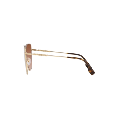 Óculos de Sol Burberry 0BE3143 11091361 Metal Dourado Claro com lentes na cor Marrom Degradê