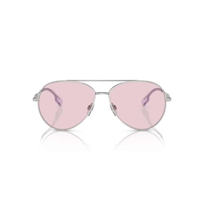 Óculos de Sol Burberry 0BE3147 1005P558 Metal Prata com lentes na cor Rosa Fotocromático 2