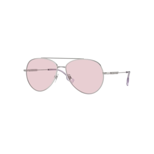 Óculos de Sol Burberry 0BE3147 1005P558 Metal Prata com lentes na cor Rosa Fotocromático
