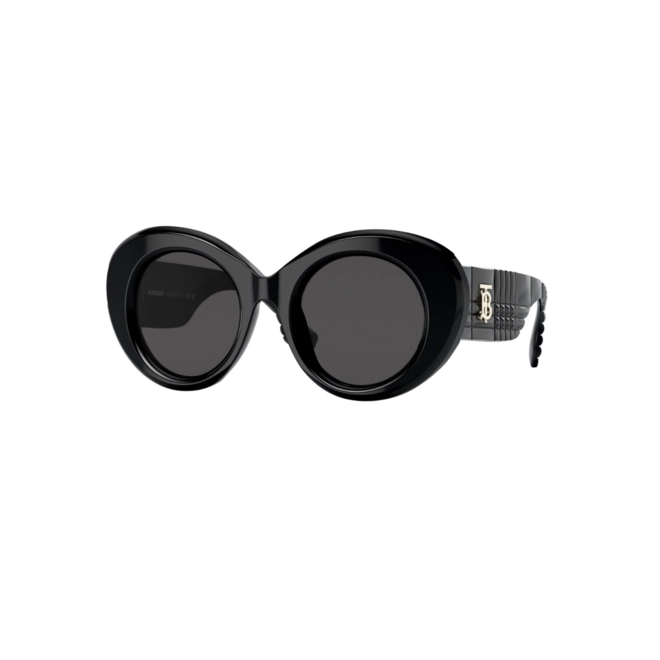Óculos de Sol Burberry 0BE4370U 30018749 Acetato Preto com lentes na cor Cinza Escuro 1