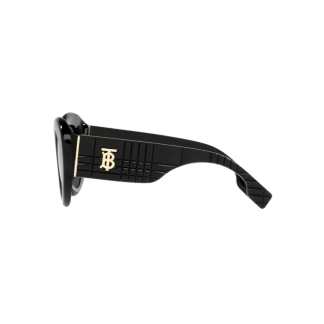 Óculos de Sol Burberry 0BE4370U 30018749 Acetato Preto com lentes na cor Cinza Escuro 3