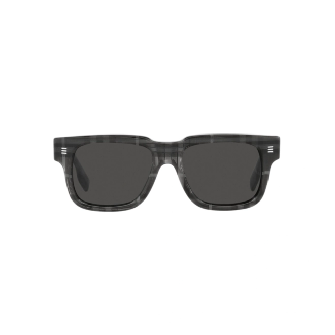Óculos de Sol Burberry 0BE4394 38048754 Acetato Cinza Xadrez com lentes na cor Cinza Escuro 2