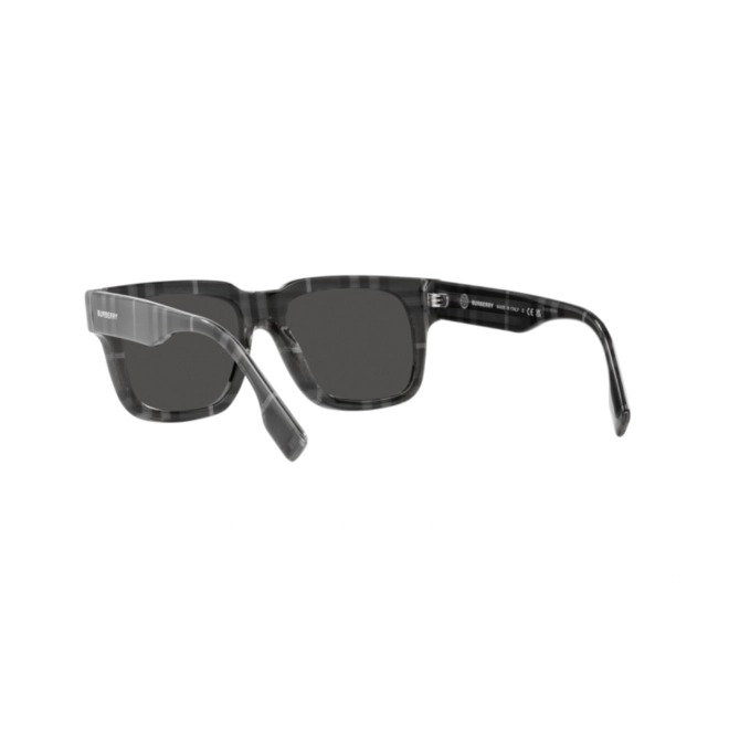 Óculos de Sol Burberry 0BE4394 38048754 Acetato Cinza Xadrez com lentes na cor Cinza Escuro 4