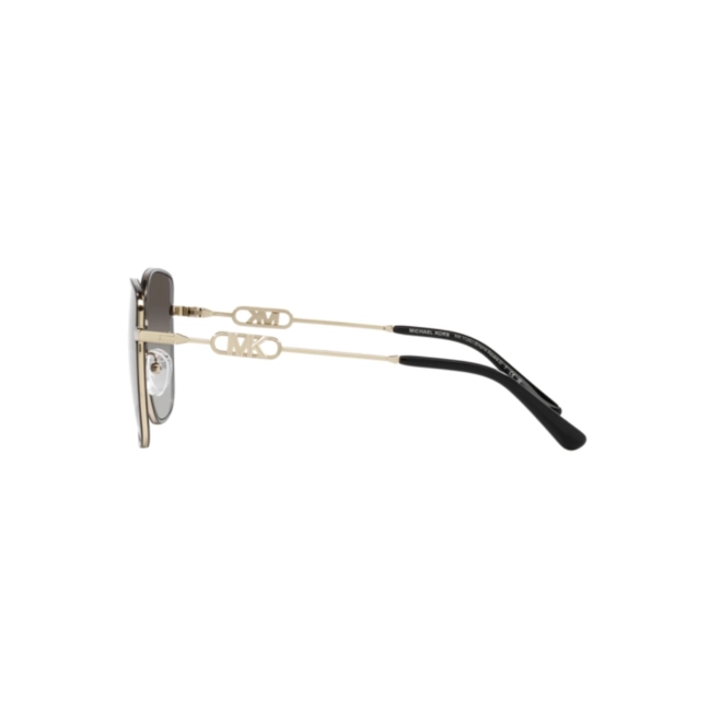Óculos de Sol Michael Kors 0MK1129J 10148G56 Metal Preto e Dourado com lentes na cor Cinza Escuro Degradê 3