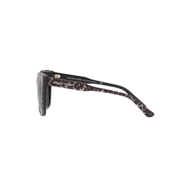 Óculos de Sol Michael Kors 0MK2163 39168752 Acetato Preto e Cinza Mesclado com lentes na cor Cinza Escuro 3
