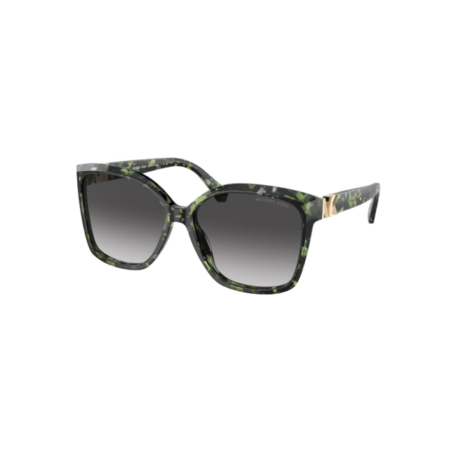 Óculos de Sol Michael Kors 0MK2201 39538G58 Acetato Verde Mesclado com lentes na cor Cinza Degradê 1