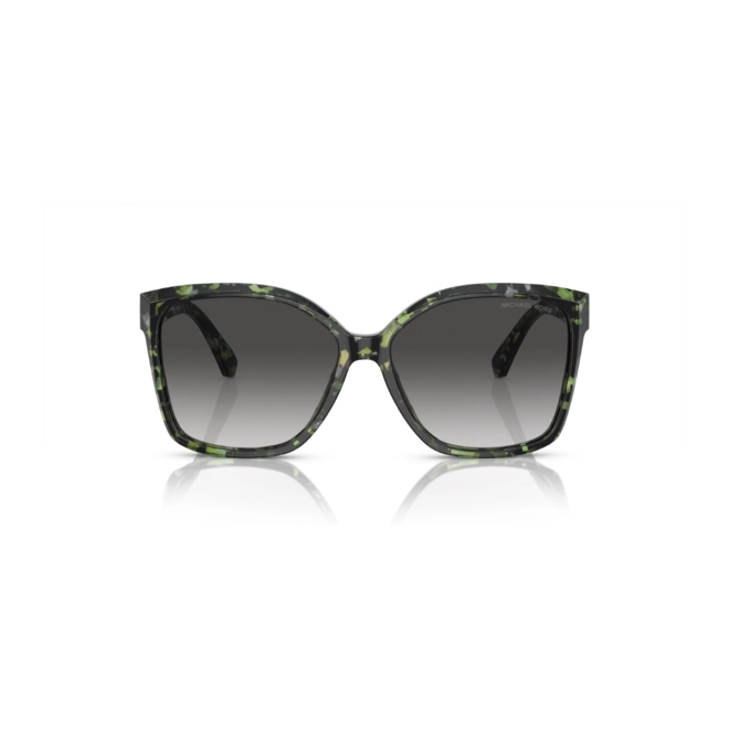 Óculos de Sol Michael Kors 0MK2201 39538G58 Acetato Verde Mesclado com lentes na cor Cinza Degradê 2