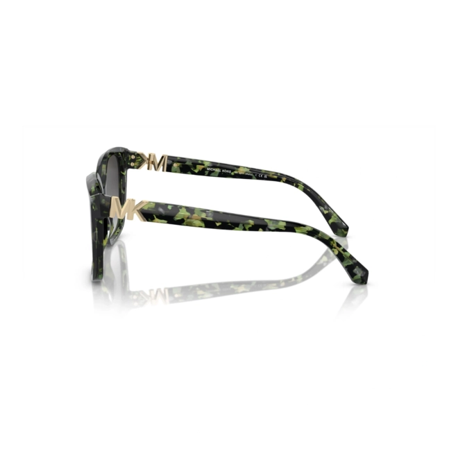 Óculos de Sol Michael Kors 0MK2201 39538G58 Acetato Verde Mesclado com lentes na cor Cinza Degradê 3