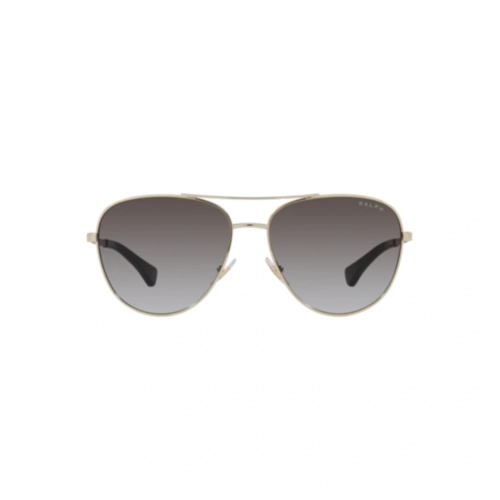 Óculos de Sol Ralph 0RA4139 91168G60 Metal Dourado com lentes na cor Cinza Degradê