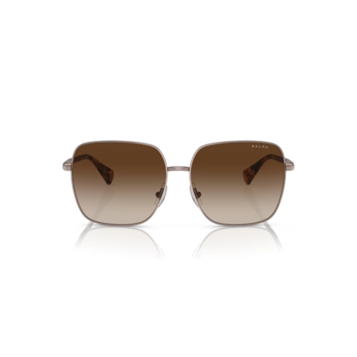 Óculos de Sol Ralph 0RA4142 94701359 Metal Rose com lentes na cor Marrom Escuro Degradê
