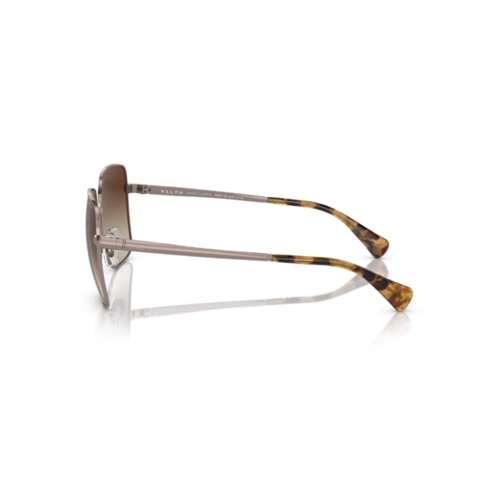 Óculos de Sol Ralph 0RA4142 94701359 Metal Rose com lentes na cor Marrom Escuro Degradê