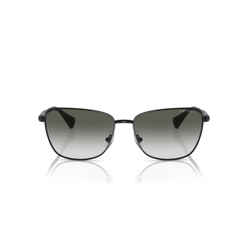 Óculos de Sol Ralph 0RA4143 90038E57 Metal Preto com lentes na cor Cinza Claro Degradê