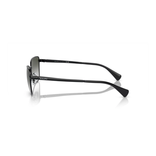 Óculos de Sol Ralph 0RA4143 90038E57 Metal Preto com lentes na cor Cinza Claro Degradê
